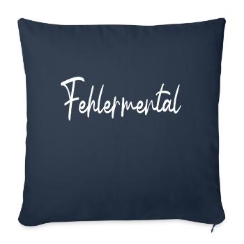 Erreur mentale drôle dicton pour le cadeau de l’enseignant - Housse de coussin décorative 45 x 45 cm - bleu marine - Devant