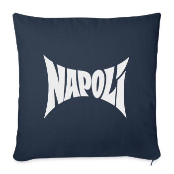 Napoli Typography Design - Sofa pillowcase 17,3'' x 17,3'' (45 x 45 cm) - navy - Front