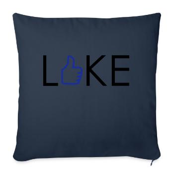 I Like - Gefällt mir - Daumen hoch - Sofakissenbezug 45 x 45 cm - Navy - Vorne
