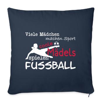 Viele Mädchen machen Sport, coole Mädels... - Sofakissenbezug 45 x 45 cm - Navy - Vorne