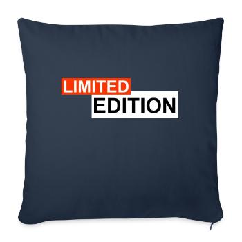 ÉDITION LIMITÉE - Housse de coussin décorative 45 x 45 cm - bleu marine - Devant