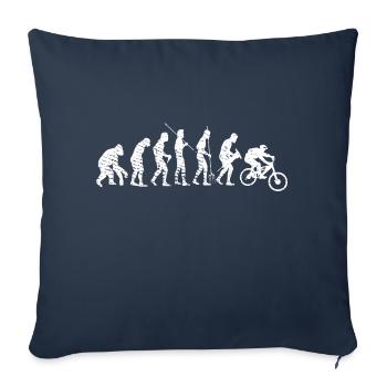 Cyclisme Vélo Evolution VTT Vélo Tour - Housse de coussin décorative 45 x 45 cm - bleu marine - Devant