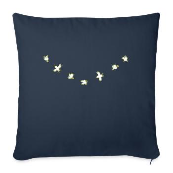 Birdies - Sofa pillowcase 17,3'' x 17,3'' (45 x 45 cm) - navy - Front