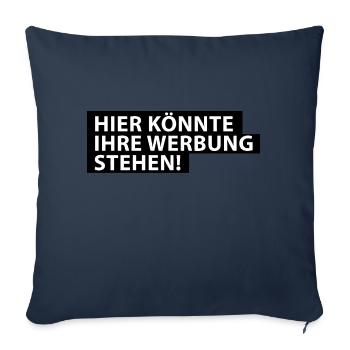 Hier könnte Ihre Werbung Stehen! - Sofakissenbezug 45 x 45 cm - Navy - Vorne