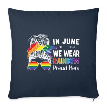 LGBT Proud Mother - Sofa pillowcase 17,3'' x 17,3'' (45 x 45 cm) - navy - Front
