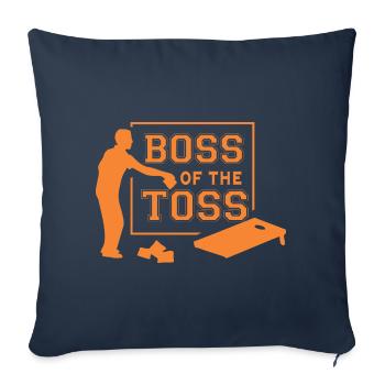 Cornhole the sport for true heroes and athletes - Sofa pillowcase 17,3'' x 17,3'' (45 x 45 cm) - navy - Front