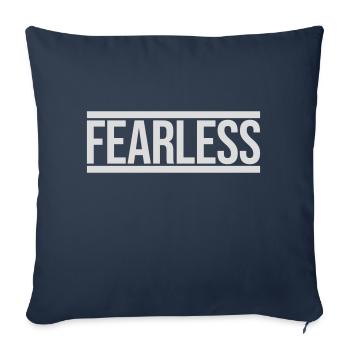 Conception de citation de texte intrépide - Housse de coussin décorative 45 x 45 cm - bleu marine - Devant