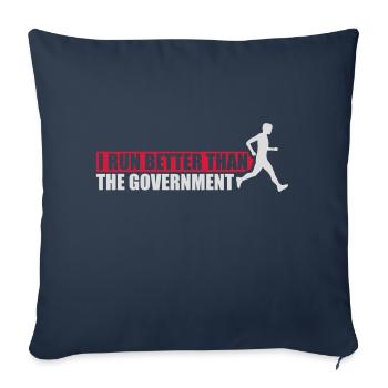 mieux fonctionner que le gouvernement - Housse de coussin décorative 45 x 45 cm - bleu marine - Devant