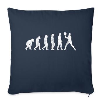 Joueur de tennis Club de tennis Raquettes de tennis - Housse de coussin décorative 45 x 45 cm - bleu marine - Devant
