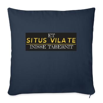 Sieht aus wie Latein, ist es aber nicht.EXKLUSIVE - Sofakissenbezug 45 x 45 cm - Navy - Vorne