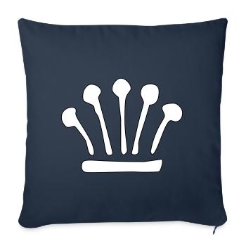 Ornament 4 - Vectorgraphic white - Sofa pillowcase 17,3'' x 17,3'' (45 x 45 cm) - navy - Front