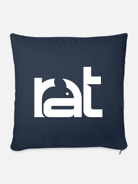 Rat - Ratte - Sofakissenbezug 45 x 45 cm - Navy