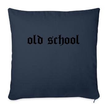 "Old School" - Housse de coussin décorative 45 x 45 cm - bleu marine - Devant