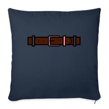 ceinture - Housse de coussin décorative 45 x 45 cm - bleu marine - Devant