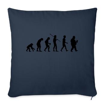 Drôle évolution - Housse de coussin décorative 45 x 45 cm - bleu marine - Devant