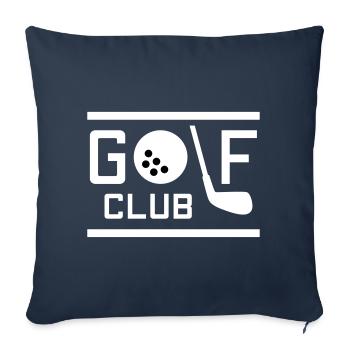 Golf club (golf ball as o, golf clubs as l) - Sofa pillowcase 17,3'' x 17,3'' (45 x 45 cm) - navy - Front