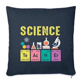 Science Teachers Regular Elements - Sofa pillowcase 17,3'' x 17,3'' (45 x 45 cm) - navy - Front