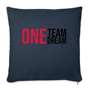 Un rêve d’équipe - Housse de coussin décorative 45 x 45 cm - bleu marine - Devant