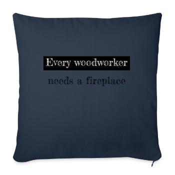 déclaration plombier les charpentiers marteau-piqueur - Housse de coussin décorative 45 x 45 cm - bleu marine - Devant