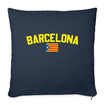 Barcelone - Housse de coussin décorative 45 x 45 cm - bleu marine - Devant