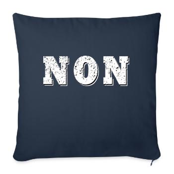 NON - Housse de coussin décorative 45 x 45 cm - bleu marine - Devant