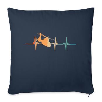 Helikopter-Herzschlag - Sofakissenbezug 45 x 45 cm - Navy - Vorne