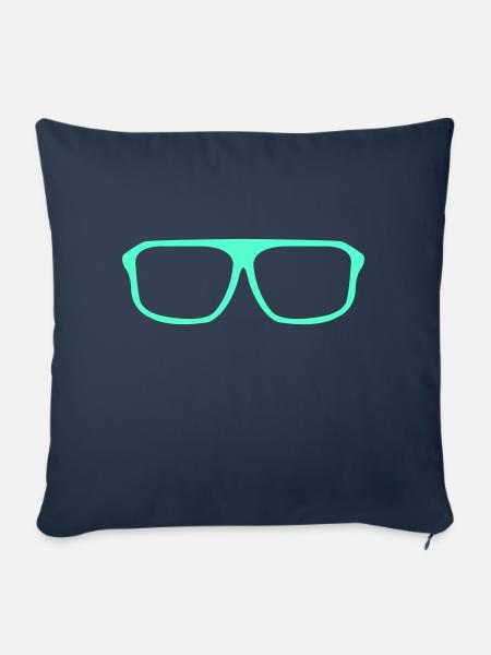 Brille - Sofakissenbezug 45 x 45 cm - Navy