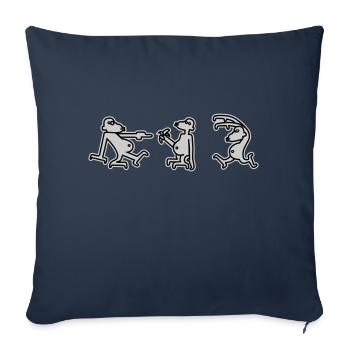 Lustige Affen - Sofakissenbezug 45 x 45 cm - Navy - Vorne