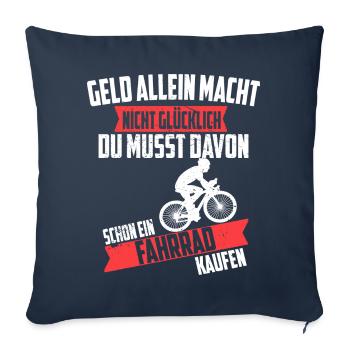 Bike saying gift bike - Sofa pillowcase 17,3'' x 17,3'' (45 x 45 cm) - navy - Front