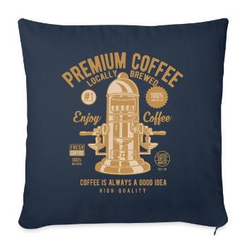 Kaffee Klassisch Kaffeeautomat Premium Genießer - Sofakissenbezug 45 x 45 cm - Navy - Vorne