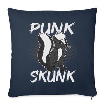 Punk putois - Housse de coussin décorative 45 x 45 cm - bleu marine - Devant