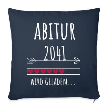 Abitur 2041 lustiger Baby Spruch Schulabschluss - Sofakissenbezug 45 x 45 cm - Navy - Vorne