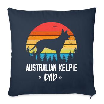 Australian Kelpie Mom - Sofa pillowcase 17,3'' x 17,3'' (45 x 45 cm) - navy - Front