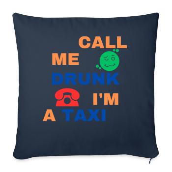 Trop ivre - Housse de coussin décorative 45 x 45 cm - bleu marine - Devant