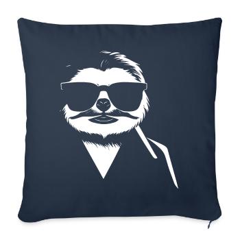 Paresseux Anime Paresseux Manga Paresseux Lunettes de soleil - Housse de coussin décorative 45 x 45 cm - bleu marine - Devant