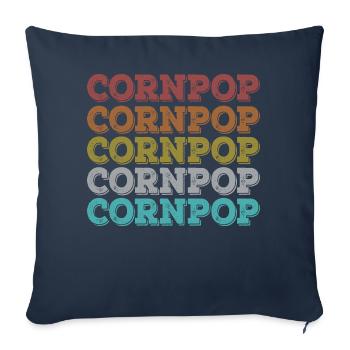 Corn Pop était un mauvais mec Retro Cornpop Meme - Housse de coussin décorative 45 x 45 cm - bleu marine - Devant