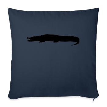 crocodile silhouette - Sofakissenbezug 45 x 45 cm - Navy - Vorne