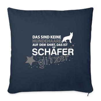 Schäfer Glitzer - Sofakissenbezug 45 x 45 cm - Navy - Vorne