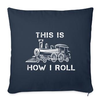 Train driver engine driver - Sofa pillowcase 17,3'' x 17,3'' (45 x 45 cm) - navy - Front