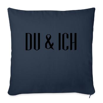 DU & ICH - Designer - Sofakissenbezug 45 x 45 cm - Navy - Vorne