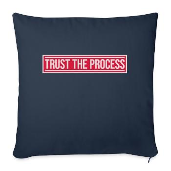 faire confiance au processus Devis - Housse de coussin décorative 45 x 45 cm - bleu marine - Devant