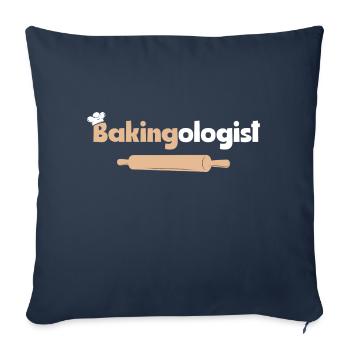 Boulanger boulanger Pâtisserie gâteau Biscuits - Housse de coussin décorative 45 x 45 cm - bleu marine - Devant