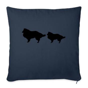 Canine - Housse de coussin décorative 45 x 45 cm - bleu marine - Devant