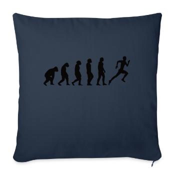 Jogger cardio fit jogging course d’entraînement - Housse de coussin décorative 45 x 45 cm - bleu marine - Devant