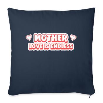 Cadeau de fête des mères L’amour de maman est sans fin Maman - Housse de coussin décorative 45 x 45 cm - bleu marine - Devant