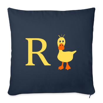 Rente Ente - Sofakissenbezug 45 x 45 cm - Navy - Vorne