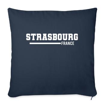 Strasbourg | France - Housse de coussin décorative 45 x 45 cm - bleu marine - Devant