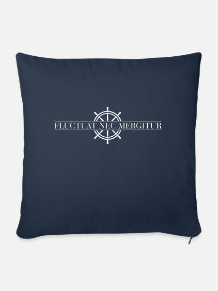 Fluctuat nec mergitur - Sofakissenbezug 45 x 45 cm - Navy