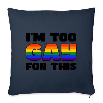 LGBTQ+ Fun Party Together Friends Pride - Sofa pillowcase 17,3'' x 17,3'' (45 x 45 cm) - navy - Front