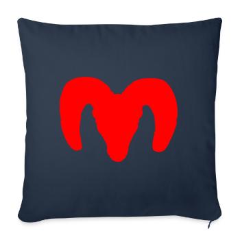 Bighorn Sheep Silhouette – Pure Wilderness - Sofa pillowcase 17,3'' x 17,3'' (45 x 45 cm) - navy - Front